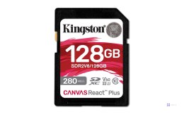 KINGSTON microSDXC Canvas 128GB React Plus UHS-II 280R/100W U3 V60 for Full HD/4K