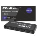 QOLTEC ROZDZIELACZ SPLITTER 4XHDMI 4KX2K | 6GB/S | 60HZ