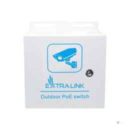 Extralink Zewnętrzny switch PoE Minos 8x RJ45 1000Mb/s PoE, 2x SFP, 200W, L2, aktywne chłodzenie