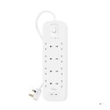 Listwa zasilająca Belkin Power Surge 8-PORT + 2xUSB-C 30W 900J 2m White