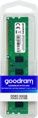 Pamięć GoodRam PC1333 GR1333D364L9/8G (DDR3 DIMM; 1 x 8 GB; 1333 MHz; CL9)