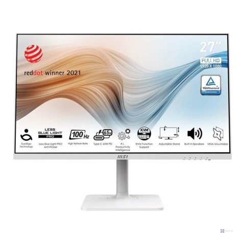 Monitor MSI 27" Modern MD272XPW HDMI DP USB-C głośniki