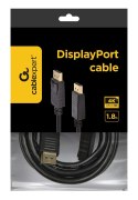 Kabel GEMBIRD CC-DP2-6 (DisplayPort M - DisplayPort M; 1,8m; kolor czarny)