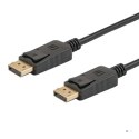 Kabel SAVIO CL-136 (DisplayPort M - DisplayPort M; 2m; kolor czarny)