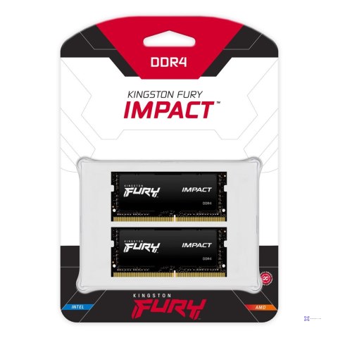 Kingston 64GB 3200MHz DDR4 CL20 SODIMM (Kit of 2) FURY Impact KF432S20IBK2/64