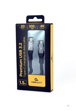 GEMBIRD KABEL PREMIUM USB TYP-C, 3.2 GEN 2 POWER DELIVERY (PD), 20 GB/S, 100 W, 1.5 M