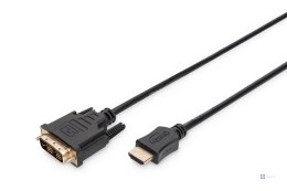 Kabel adapter HDMI 1.4 High Speed 1080p60Hz FHD HDMI A/DVI-D (18+1) M/M czarny 3m