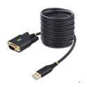 StarTech.com 1P10FFC-USB-SERIAL kabel równoległy Czarny 3 m USB Typu-A DB-9