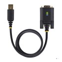 StarTech.com 1P10FFC-USB-SERIAL kabel równoległy Czarny 3 m USB Typu-A DB-9