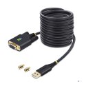 StarTech.com 1P10FFCN-USB-SERIAL kabel równoległy Czarny 3 m USB Typu-A DB-9