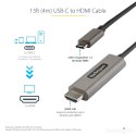 StarTech.com CDP2HDMM4MH adapter kablowy 4 m HDMI Typu A (Standard) USB Type-C Czarny, Srebrny