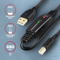 Axagon ADR-215B USB 2.0 A-M -> B-M active connecting/repeater cable 15m - Kabel - Digital/Daten kabel USB USB A USB B Czarny