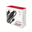 Axagon ADR-215B USB 2.0 A-M -> B-M active connecting/repeater cable 15m - Kabel - Digital/Daten kabel USB USB A USB B Czarny