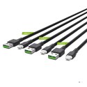 GREEN CELL ZESTAW KABLI KABGCSET06 3X KABEL GC RAY USB - LIGHTNING 200CM, BIAŁY LED