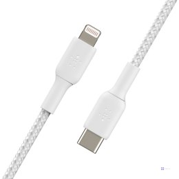 Kabel Belkin BoostCharge Braided USB-C to Lightning Cable 1m oplot White