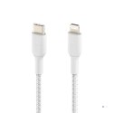 Kabel Belkin BoostCharge Braided USB-C to Lightning Cable 1m oplot White