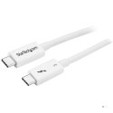 StarTech.com TBLT34MM50CW kabel Thunderbolt 0,5 m 40 Gbit/s Biały