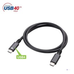 Techly ICOC MUSB40-CMCM08 kabel USB USB4 Gen 3x2 0,8 m USB C Czarny