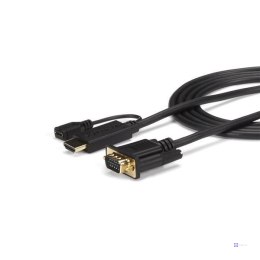 StarTech.com HD2VGAMM10 adapter kablowy 3 m VGA (D-Sub) HDMI + Micro USB Czarny