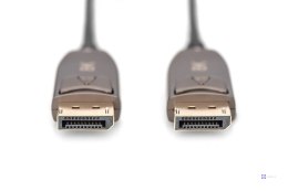 DIGITUS KABEL POŁĄCZENIOWY HYBRYDOWY AOC DISPLAYPORT 1.4 8K60HZ UHD DP/DP M/M CZARNY 20M AK-340107-200-S