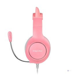 KRUGER & MATZ SŁUCHAWKI NAUSZNE GAMER KIDS PINK