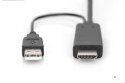 Kabel adapter HDMI 4K 30Hz zasilanie USB A na DisplayPort 2m