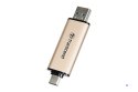 Transcend JetFlash 930C pamięć USB 128GB USB Type-A / USB Type-C 3.2 Gen 1 (3.1 Gen 1) Złoto