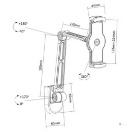 TECHLY RAMIĘ ŚCIENNE DO TABLETU 4.7-12.9 CALI REGULOWANE ICA-TBL 2802