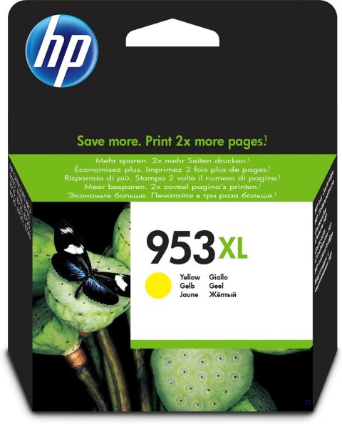 Tusz HP żółty HP 953XL, HP953XL=F6U18AE, 1600 str.,20 ml.