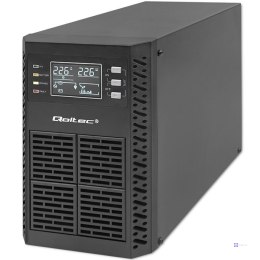 QOLTEC ZASILACZ AWARYJNY UPS 1KVA | 1000W | POWER FACTOR 1.0 | LCD | EPO | USB | ON-LINE