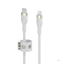 Kabel Belkin BoostCharge Pro Flex USB-C Cable with Lightning Connector 3m Silicone oplot White