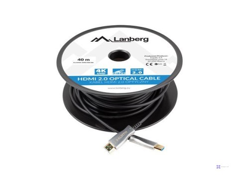 LANBERG KABEL HDMI M/M V2.0 40M OPTYCZNY AOC CA-HDMI-20FB-0400-BK