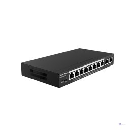 REYEE SWITCH ZARZĄDZALNY 10 PORTÓW 1GBIT + 2 PORTY UPLINK RJ45 1GBIT | 8 PORTÓW POE/POE+ (70W MAX) | L2 | METALOWA OBUDOWA