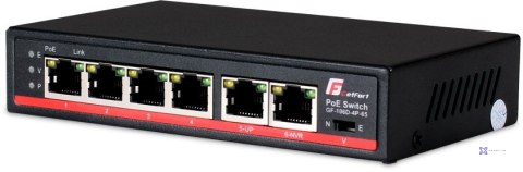 SWITCH POE GETFORT 4FE x POE + 2FE UPLINK 65W