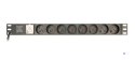 GEMBIRD LISTWA ZASILAJĄCA RACK 19" PDU EG-PDU-014-FC14 1U, 16A, 8X FRANCUSKIE GNIAZDO, WTYK C14, KABEL 3M