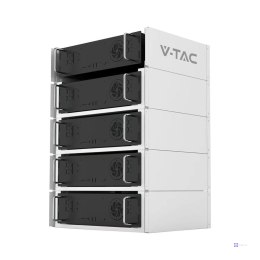 Stojak RACK do magazynów energii V-TAC VT48100E-P2 modularny regał 5,12kWh 5 modułów max (SKU 11556) Biały