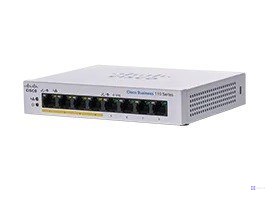 Switch Cisco CBS110-8PP-D-EU Unmanaged L2 Gigabit Ethernet (10/100/1000) Power over Ethernet (PoE) Grey