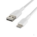 Kabel Belkin BoostCharge Braided USB-C to USB-A Cable 3m oplot White