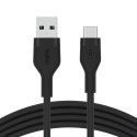 Kabel Belkin BoostCharge Flex USB-C to USB-A Cable 15W 3m Silicone Black