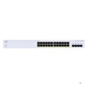 Cisco CBS220-24FP-4G łącza sieciowe Zarządzany L2 Gigabit Ethernet (10/100/1000) Obsługa PoE Biały