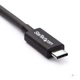 StarTech.com TBLT34MM50CM kabel Thunderbolt 0,5 m 40 Gbit/s Czarny