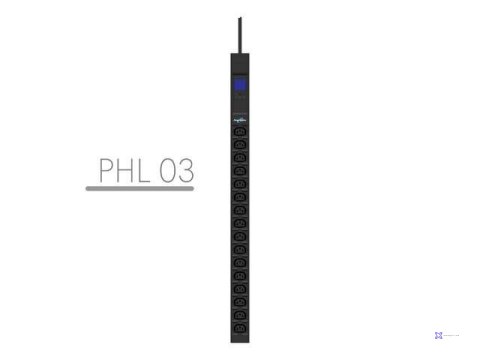 LISTWA ZASILAJĄCA RACK PDU 19" POWERWALKER 10A 16X IEC C13 3M IEC C14 MIERNIK PIONOWA CZARNA