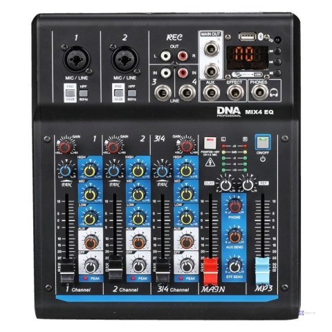 DNA MIX 4 EQ mikser audio USB MP3 Bluetooth analog