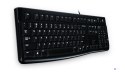 Logitech K120 Corded Keyboard klawiatura USB QWERTZ Niemiecki Czarny