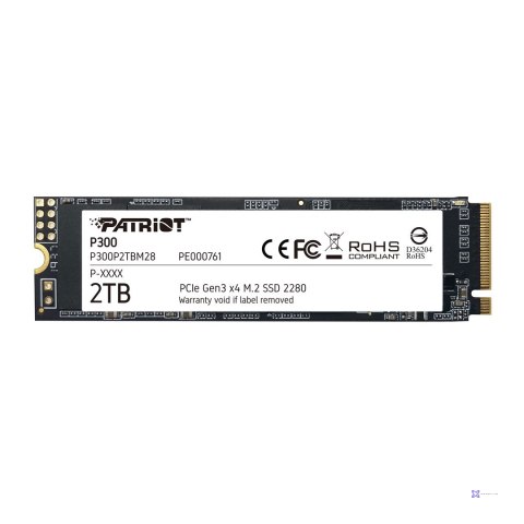 Dysk SSD Patriot P300 2TB M2 2280 PCI-Ex4 Gen3 NvME