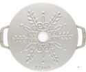 Garnek żeliwny okrągły snowflake STAUB 40506-548-0 - biały 3.6 ltr