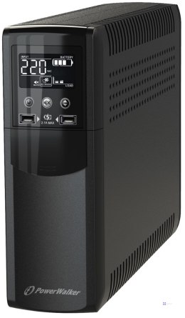 PowerWalker VI 1200 CSW FR Technologia line-interactive 1,2 kVA 720 W 4 x gniazdo sieciowe