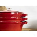 Zestaw 3 naczyń żeliwnych z pokrywką STAUB 40508-387-0 - czerwony 24 cm