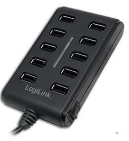 HUB USB Logilink UA0125 10-portowy USB2.0 z zasilaczem 3,5A