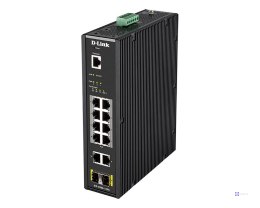 D-Link DIS-200G-12PS łącza sieciowe Zarządzany L2 Gigabit Ethernet (10/100/1000) Obsługa PoE Czarny